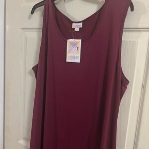 LuLaRoe Dani 3xl Maroon dress maxi sleeveless